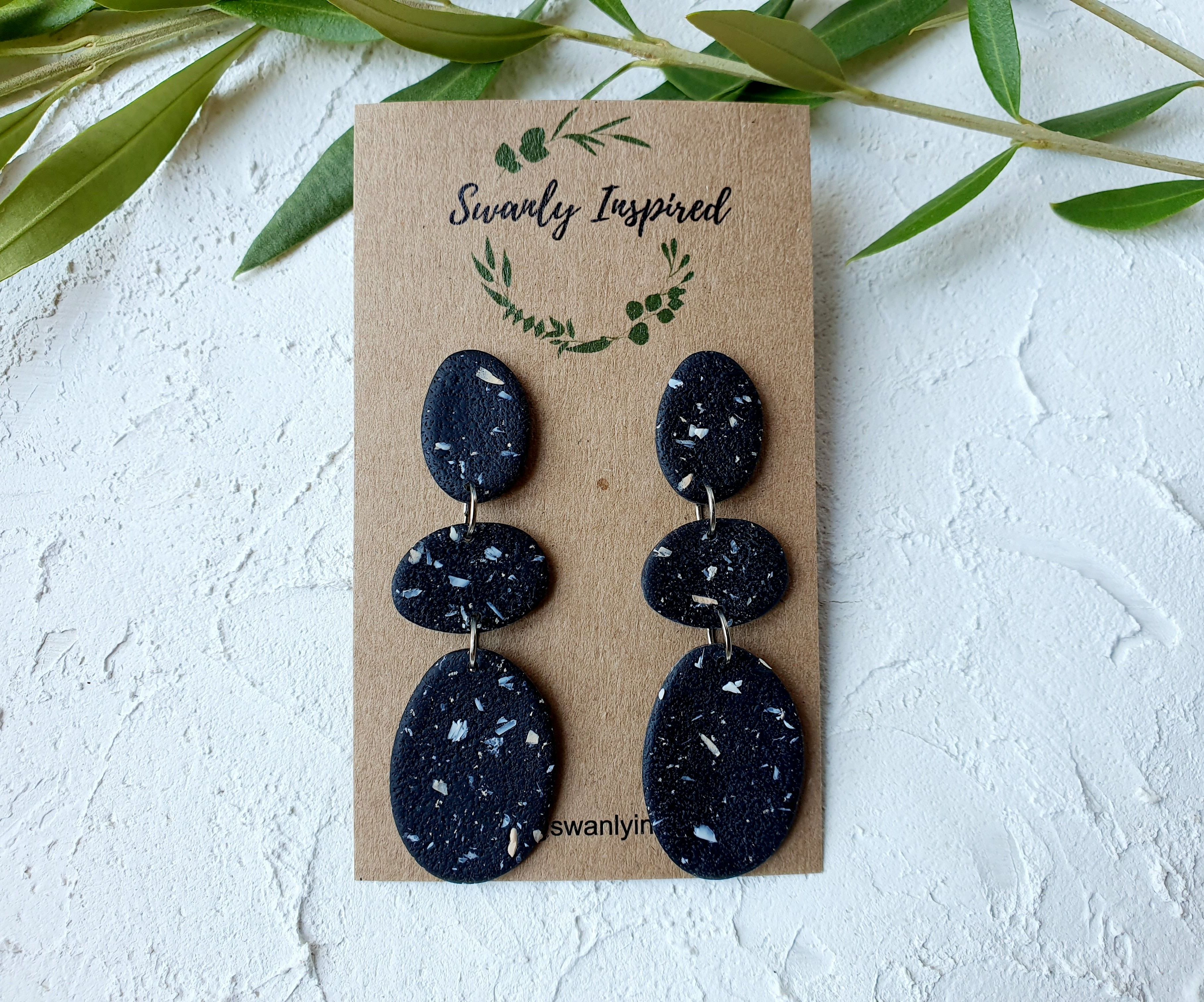 Black terrazzo pebbles