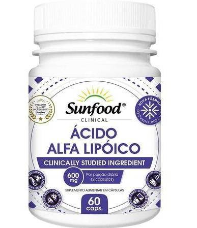 Ácido Alfa Lipóico Sunfood 600 mg 60 Caps.