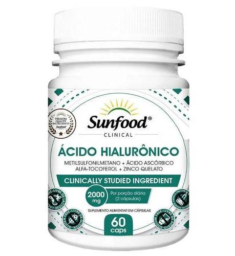 Ácido Hialurônico 2000 Mg Sunfood 60 Caps.