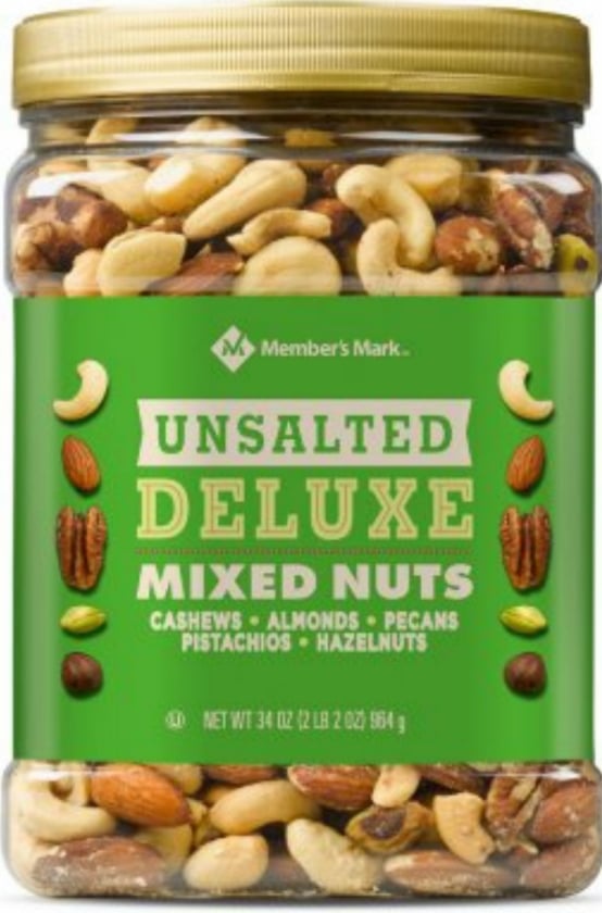 Member's Mark Unsalted deluxe mixed nuts