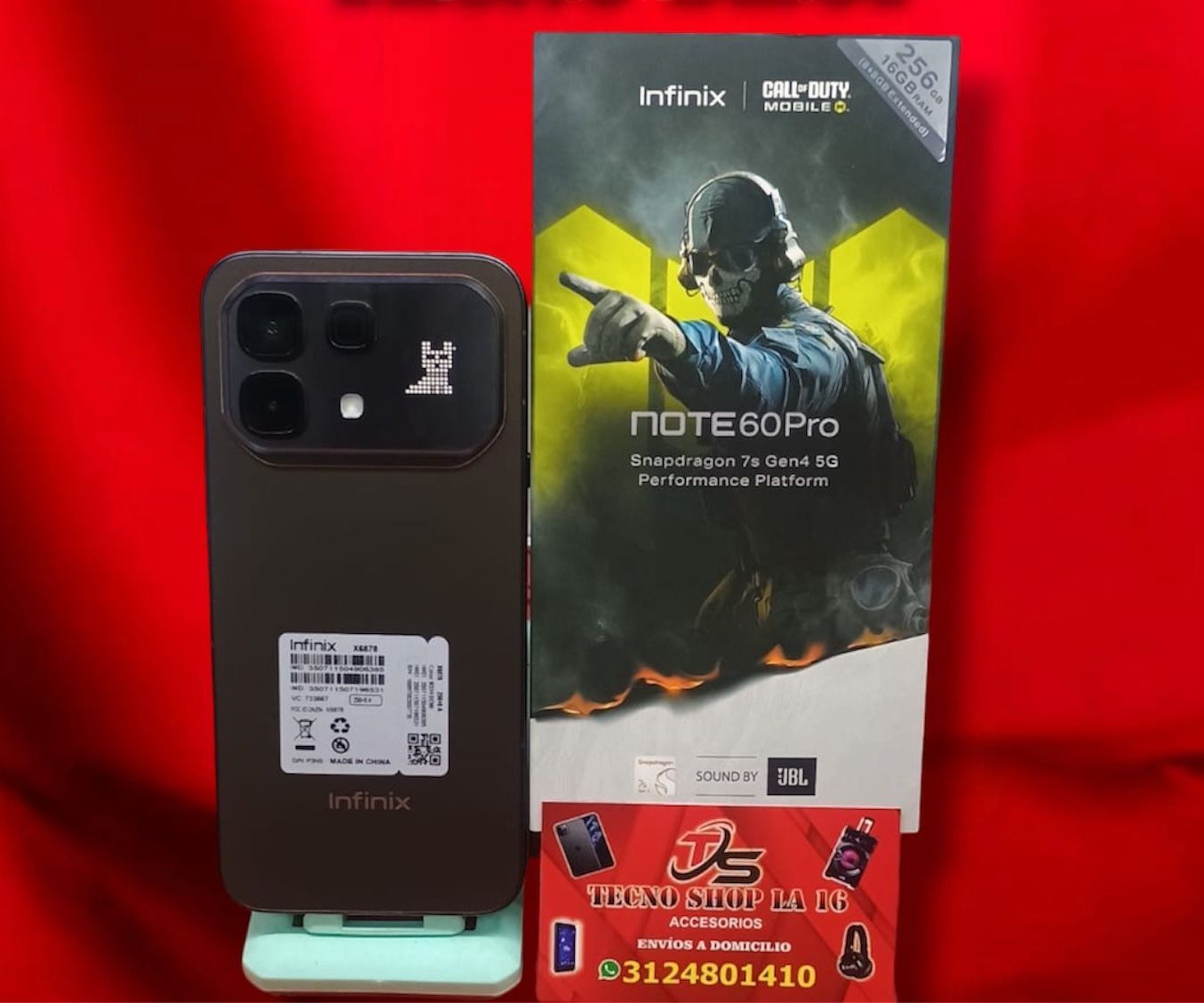 #5 Infinix note 60 pro de 256GB 16 de ram NUEVO huella reconocimiento facial cámara procesador