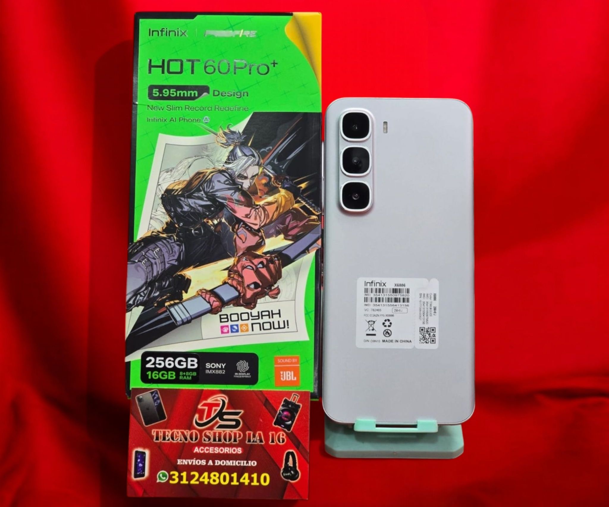 #5 Infinix hot 60 pro plus de 256GB 16 de ram NUEVO huella cámara procesador