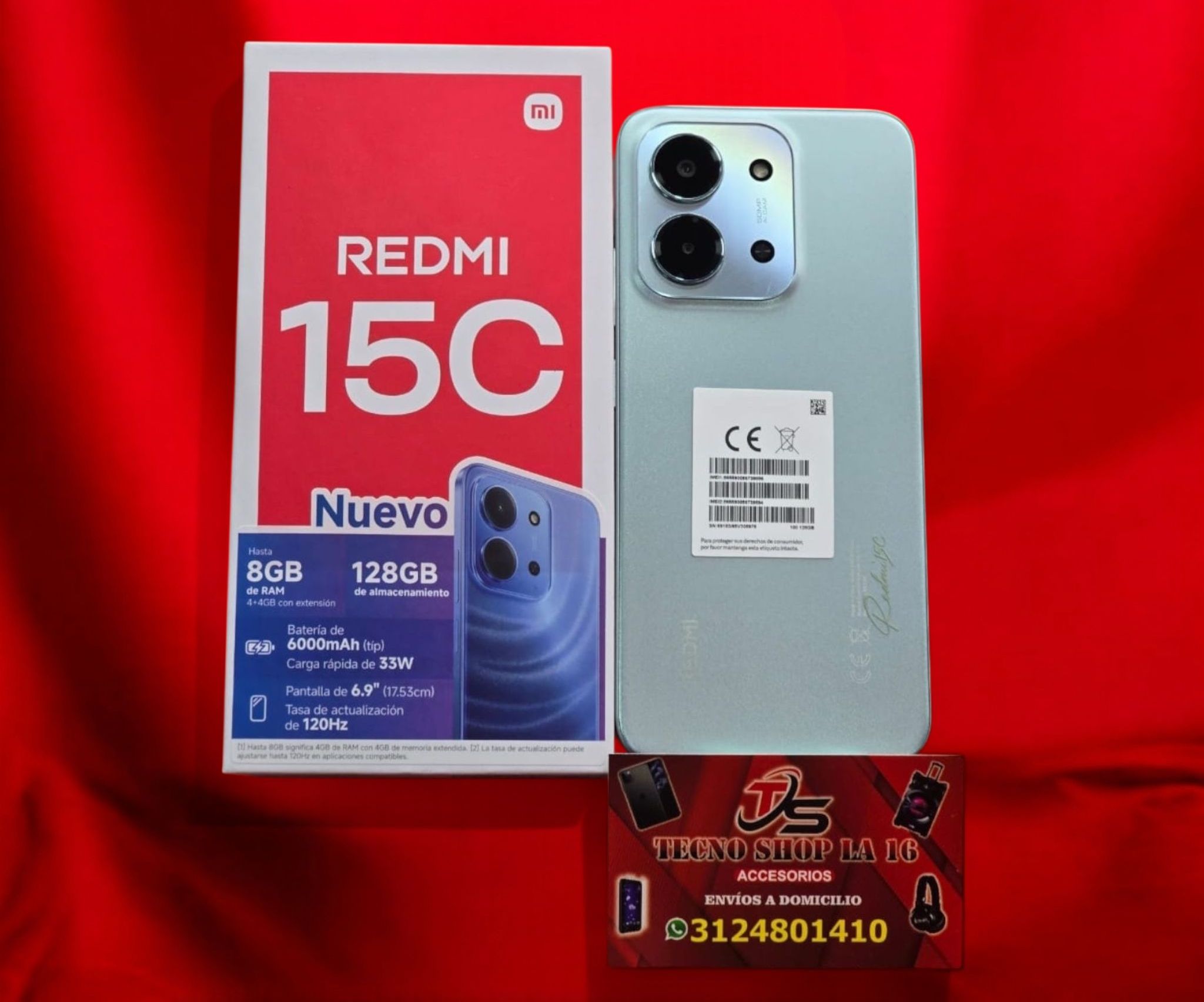 #3 Redmi 15c de 128GB 8 de ram NUEVO huella cámara procesador (copia)