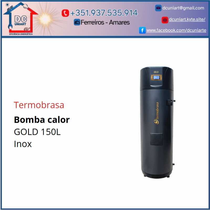 Bomba de Calor Termobrasa GOLD 150L Inox