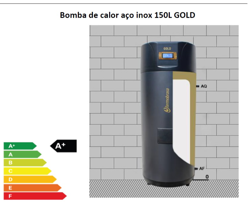 Bomba de Calor Termobrasa GOLD 150L Inox