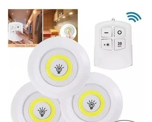 3 Lámpara LED 3w Con Control Remoto