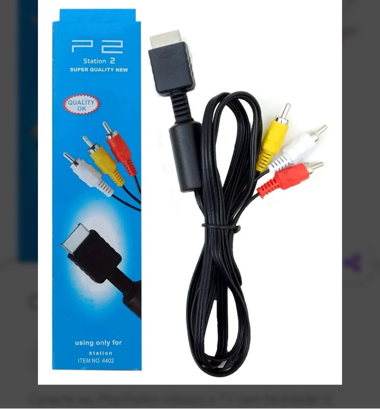 Cabo AV - RCA para PS1/PS2/PS3