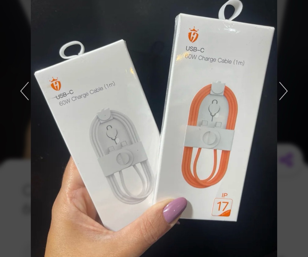 Cabo Lehmox nylon tipo c /tipo c 1M 60W