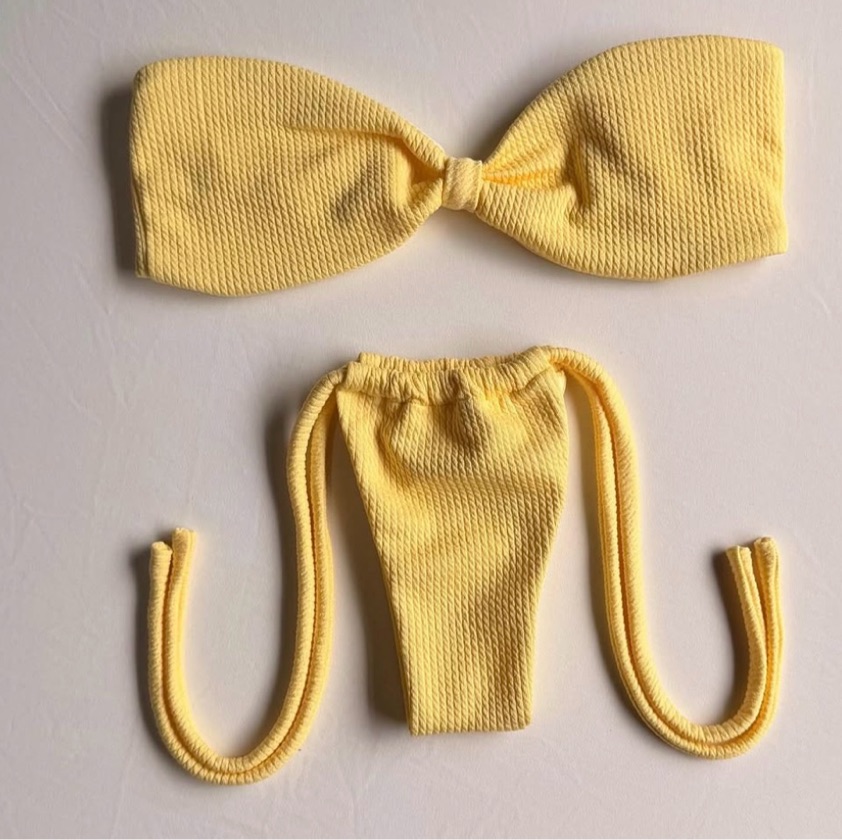 Biquíni Amanda texturizado amarelo