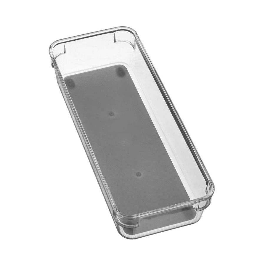 Organizador de Cajón para Utensilios de Cocina, incluye protector de silicona gris. 9.5 cm ancho x 23 cm de profundidad x 5 cm alto