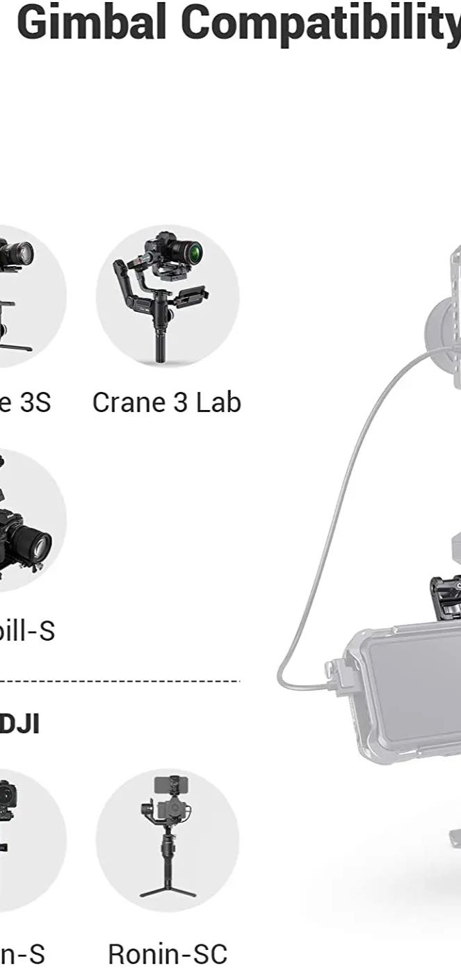 Braço ajustável do monitor SmallRig, montagem para DJI RS, RSC, RS 2, ZHIYUN CRANE 3S, WEEBILL-S, MOZA AirCross 2