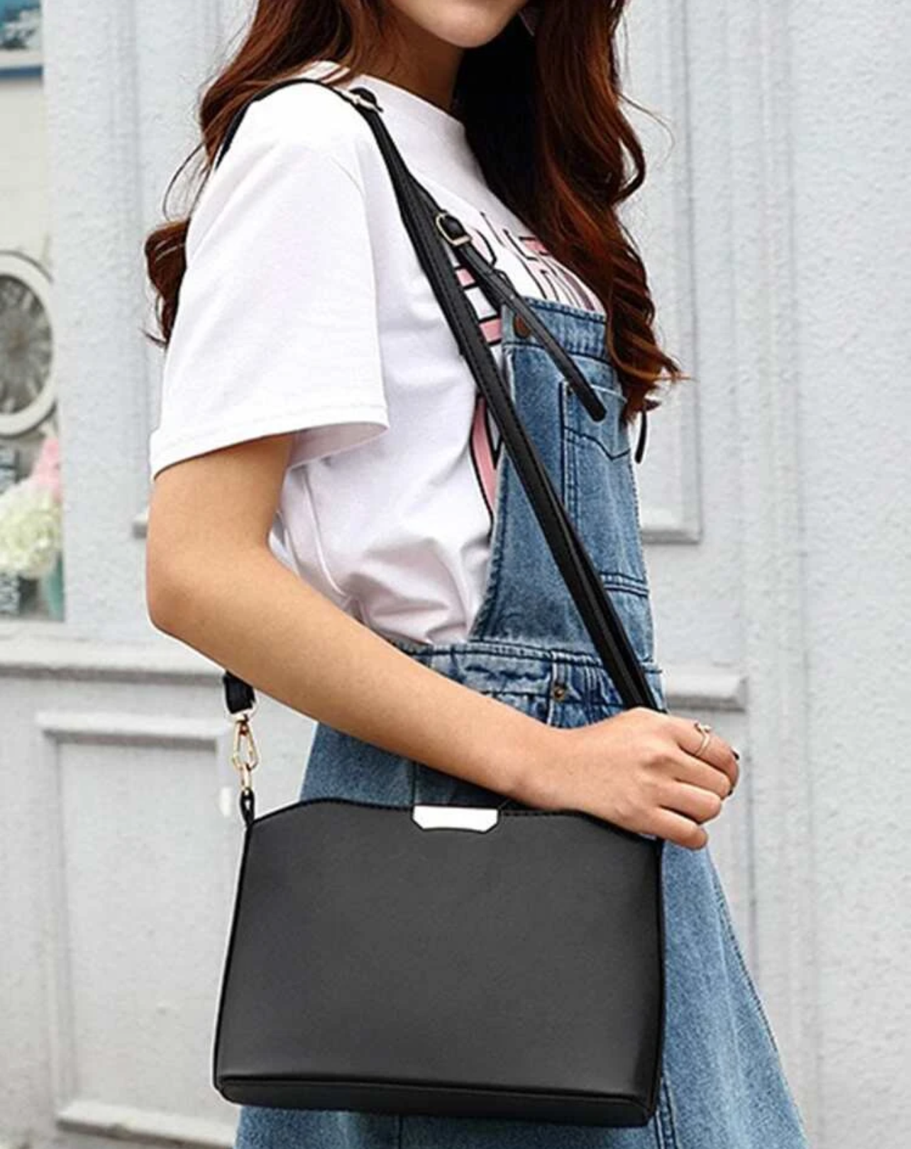 Bolso negro cuadrado