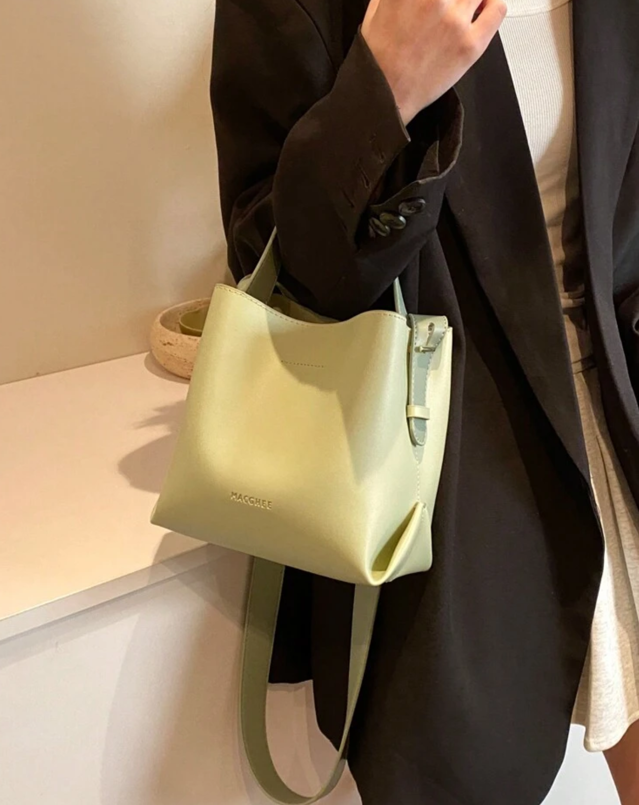 Mini bucket bag - Verde