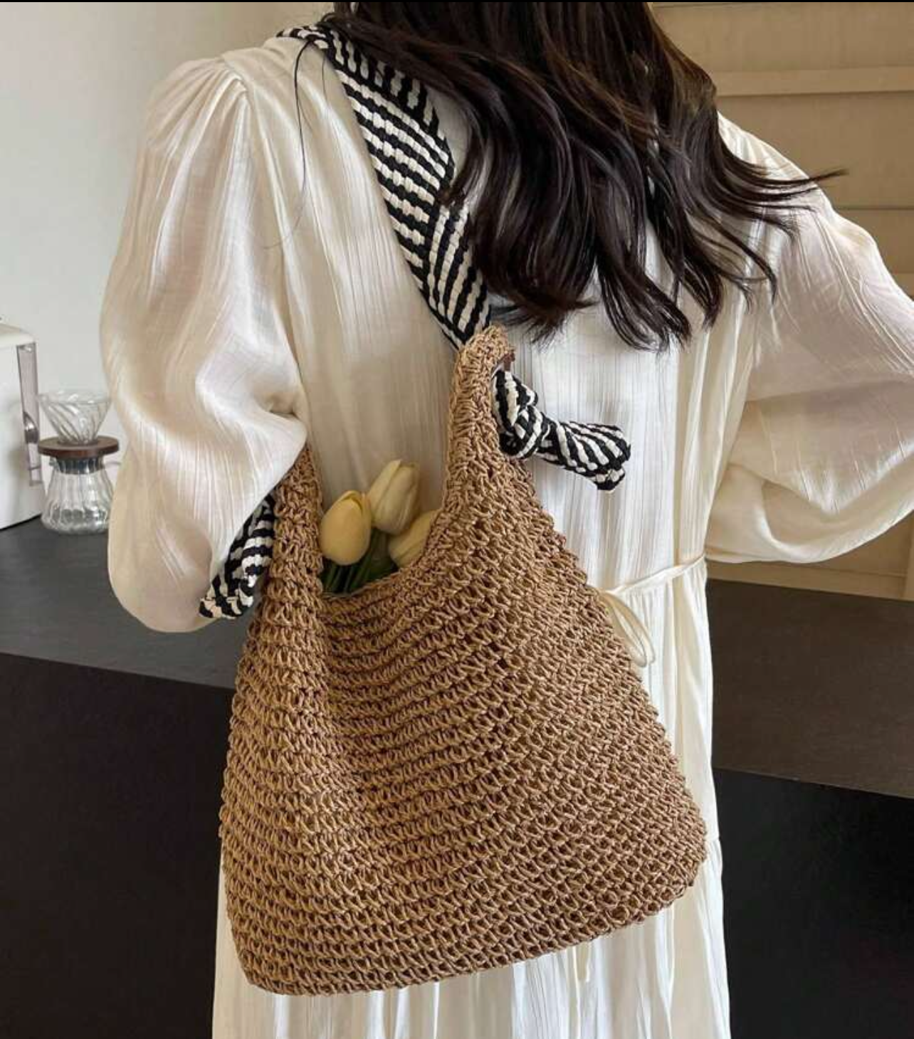 Bolso de tela cafe