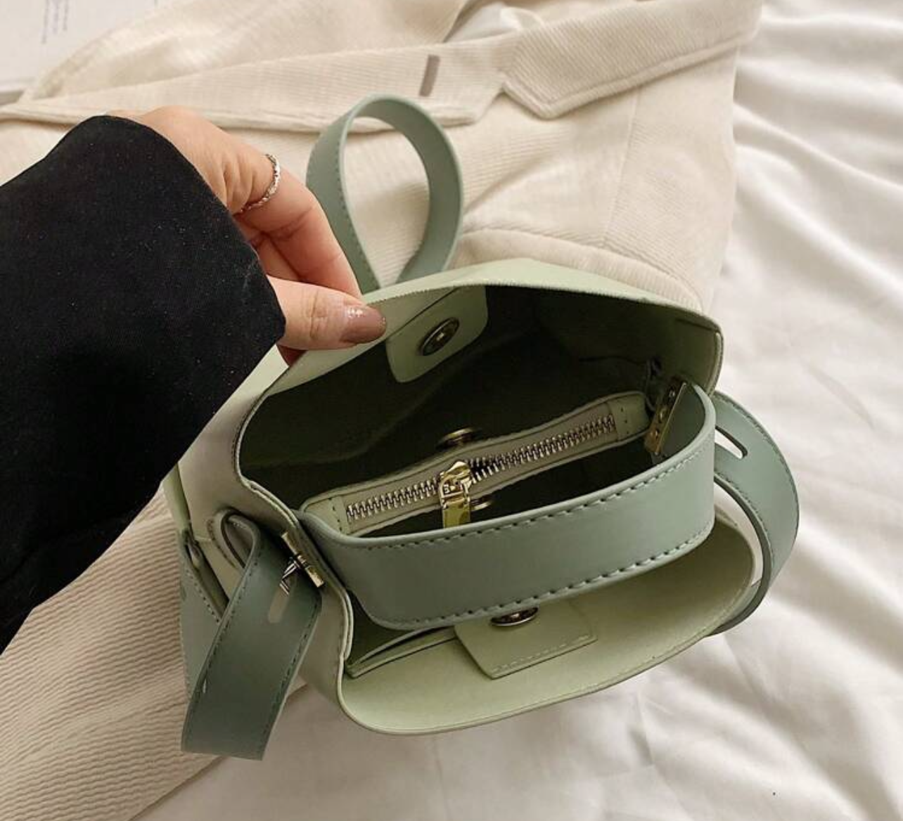 Mini bucket bag - Verde