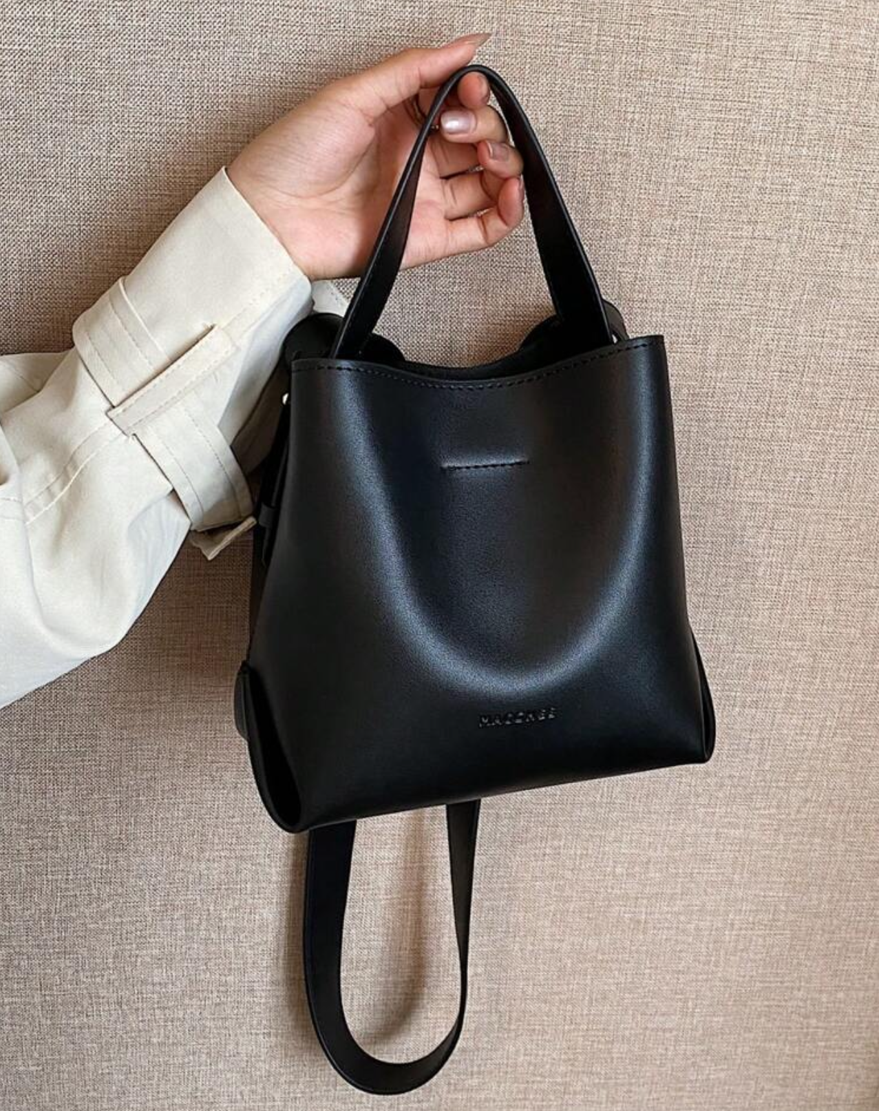 Mini bucket bag - Negra