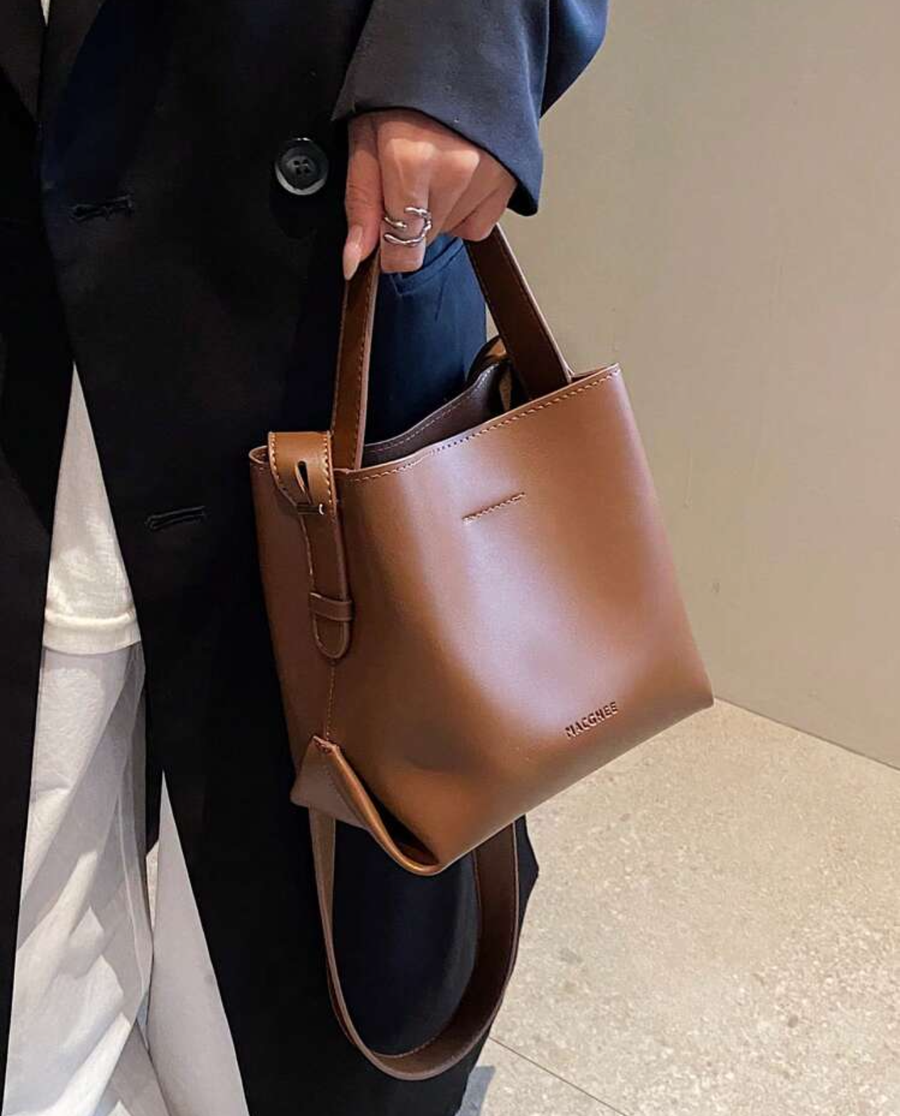 Mini Bucket Bag - Cafe