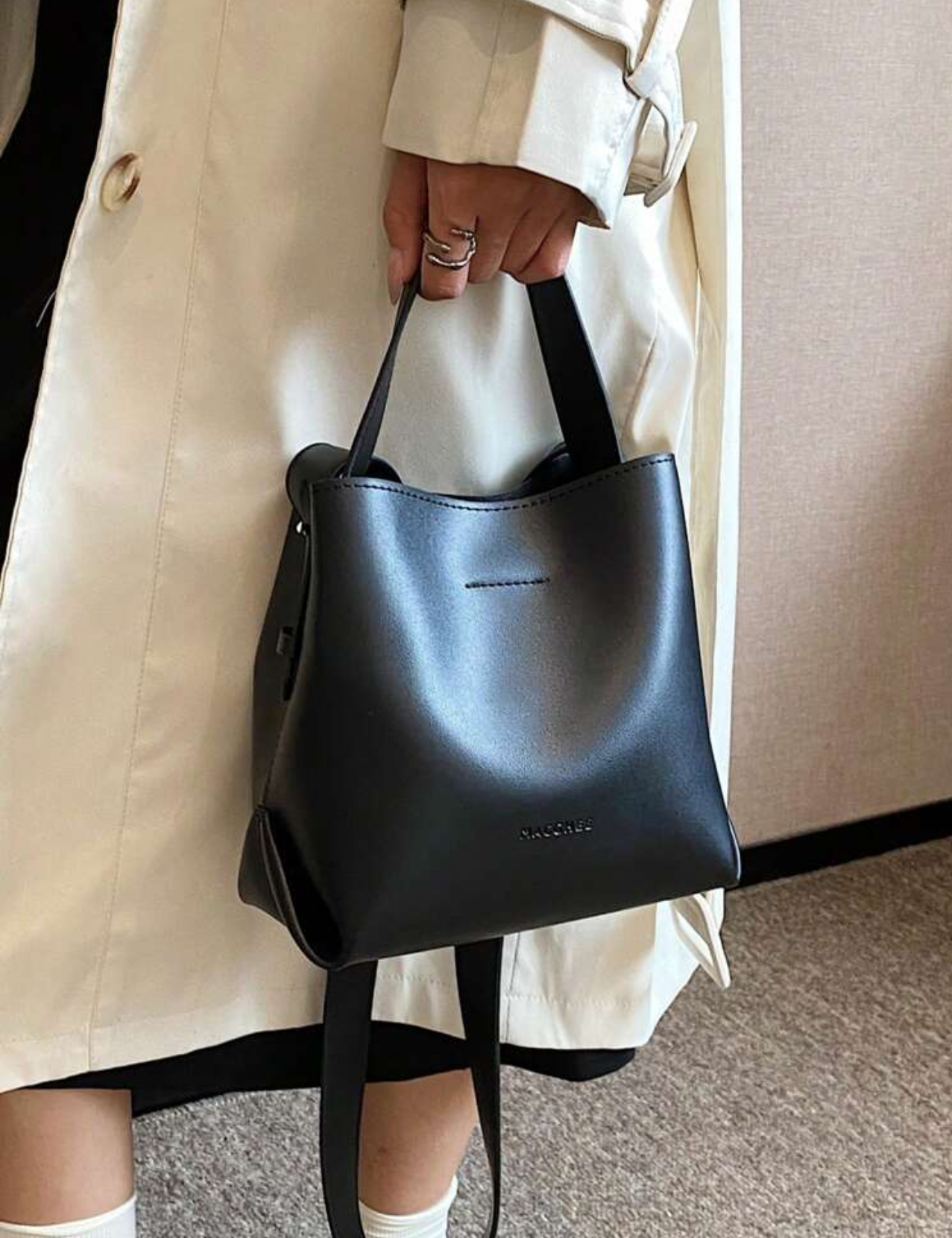 Mini bucket bag - Negra