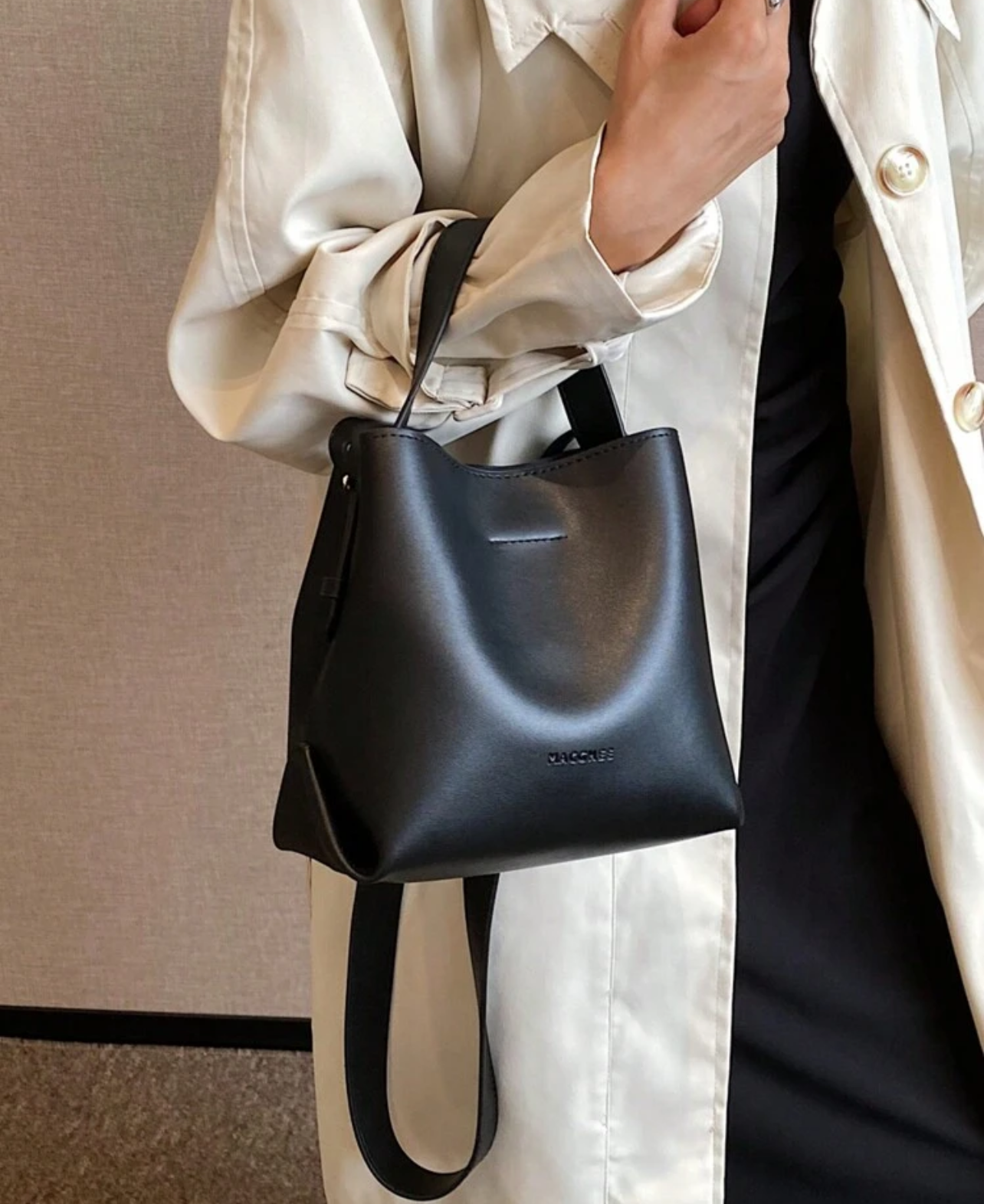 Mini bucket bag - Negra