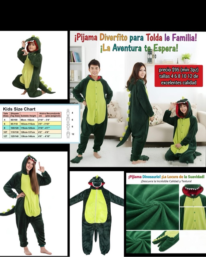 Pijama de dinosaurio