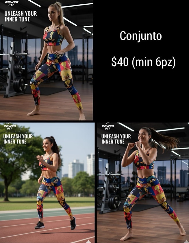 Conjunto de estampado colorido