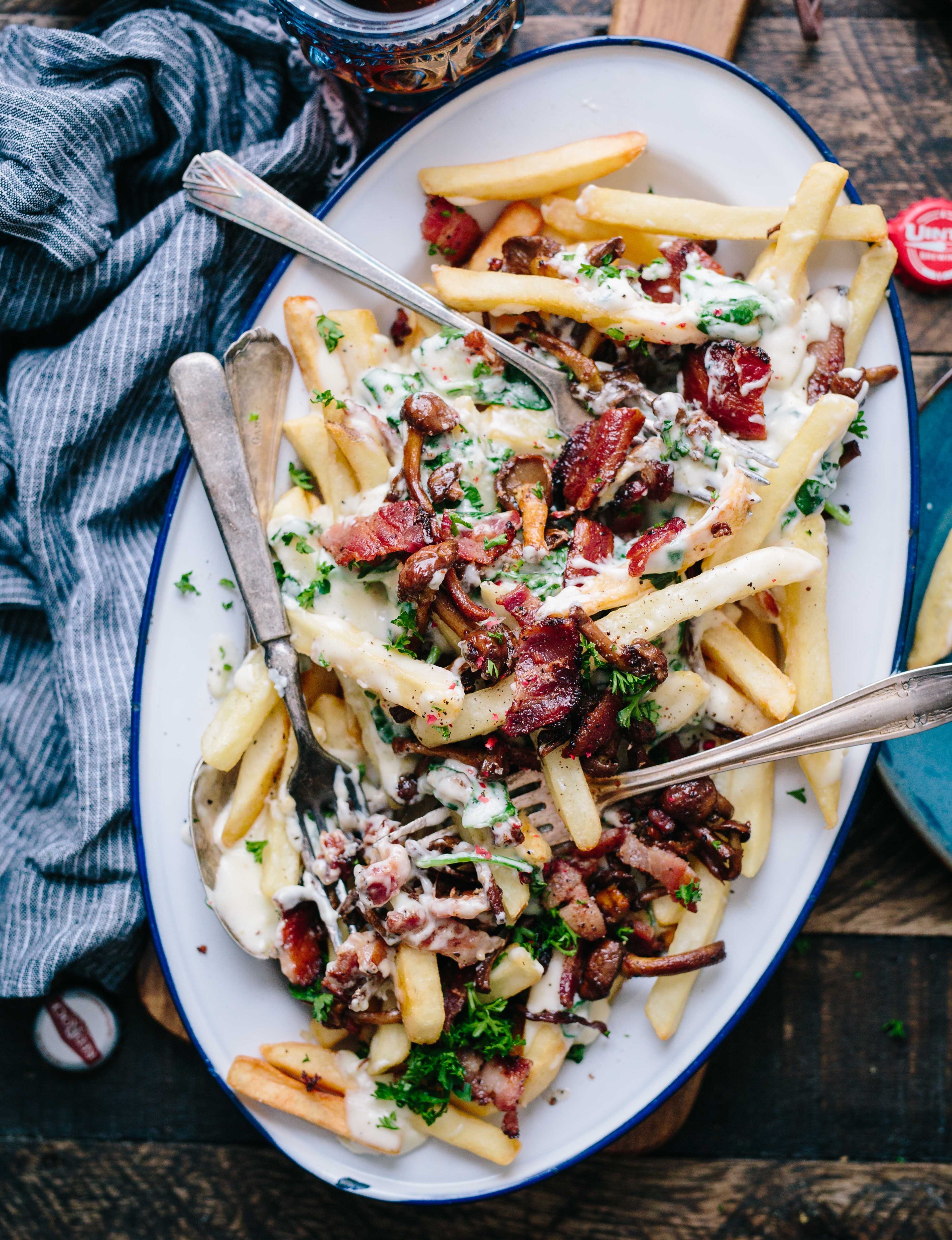 Papas Fritas con Queso y Tocino