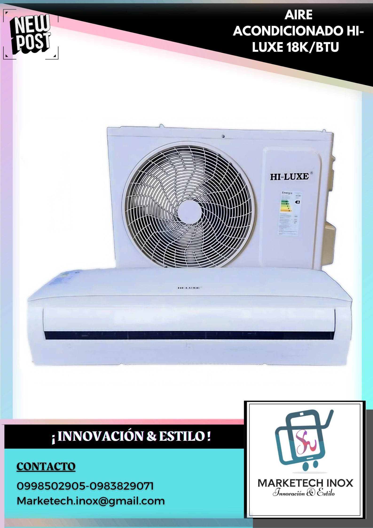 AIRE ACONDICIONADO HI-LUXE 18K/BTU