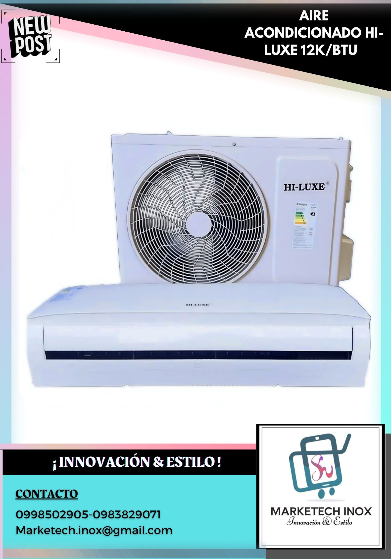 AIRE ACONDICIONADO HI-LUXE 12K/BTU