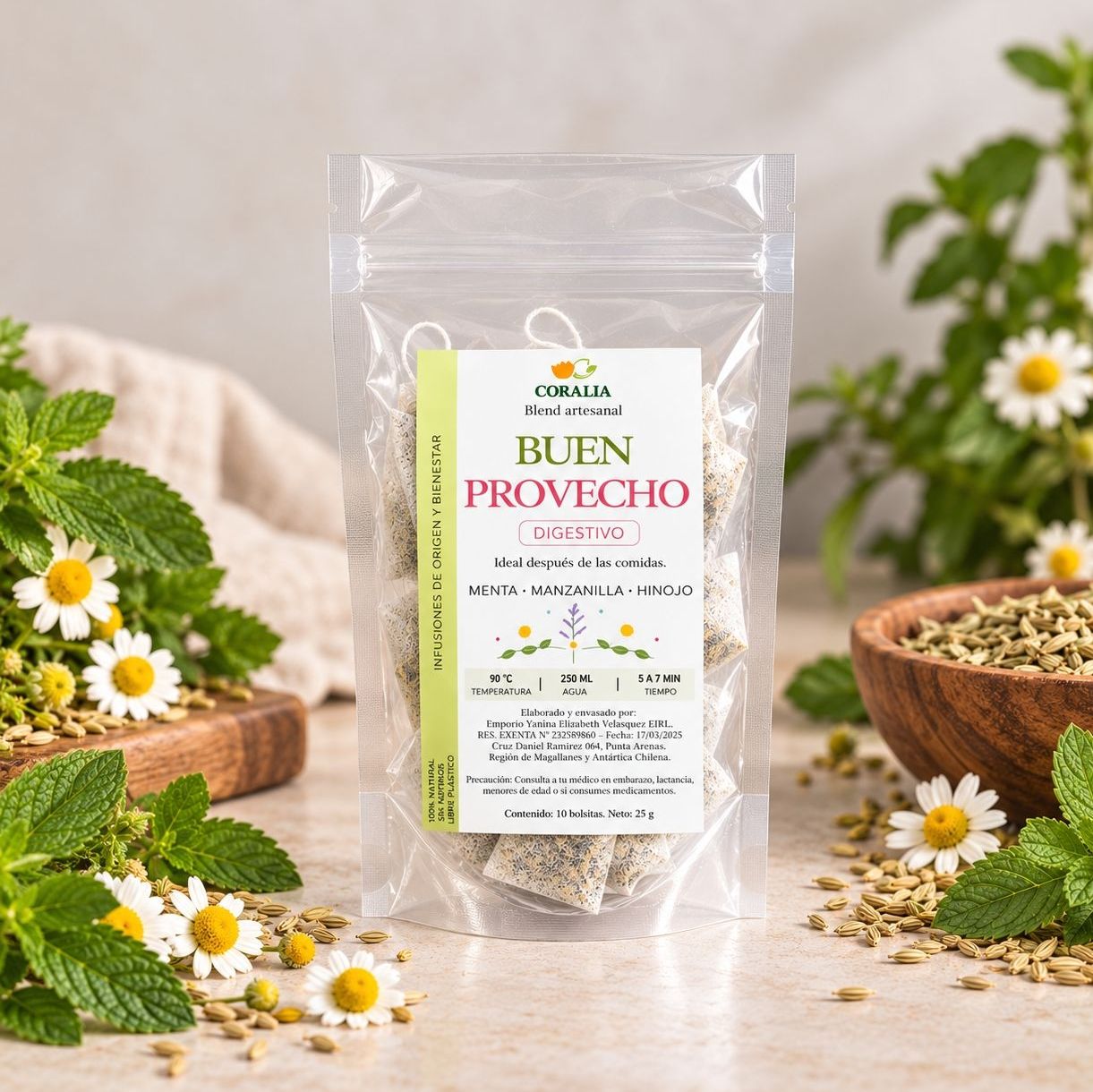 BUEN PROVECHO tisana digestiva 10 bolsitas re-infucionables