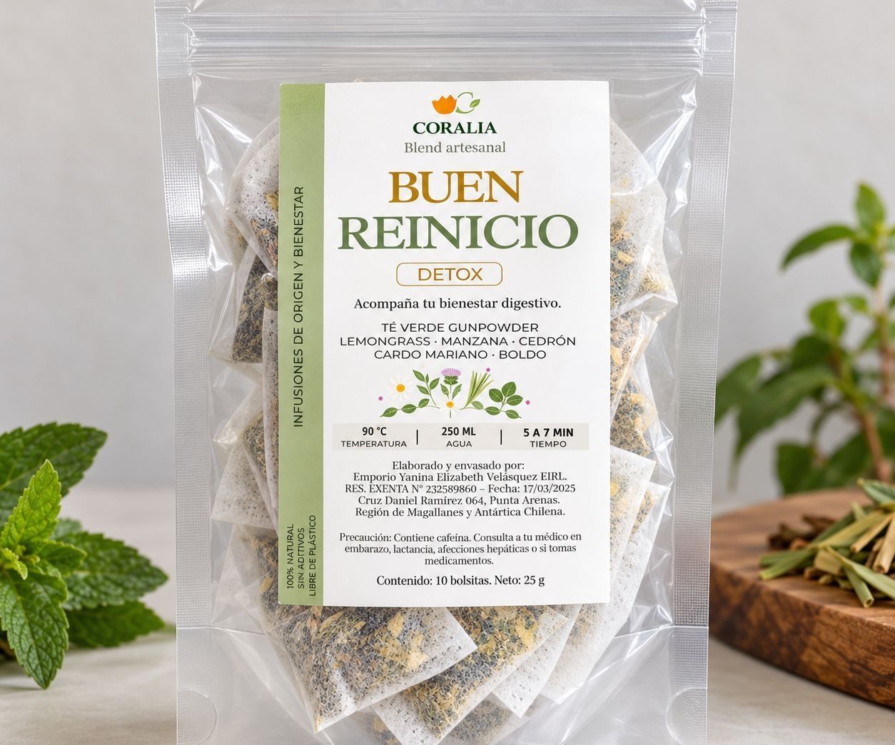 BUEN REINICIO té blend detox - depurativo 10 bolsitas