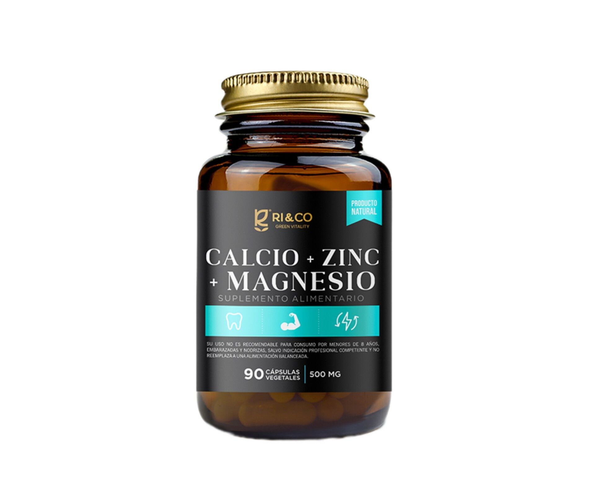CALCIO + MAGNESIO + ZINC 90 CAPS/500 MG