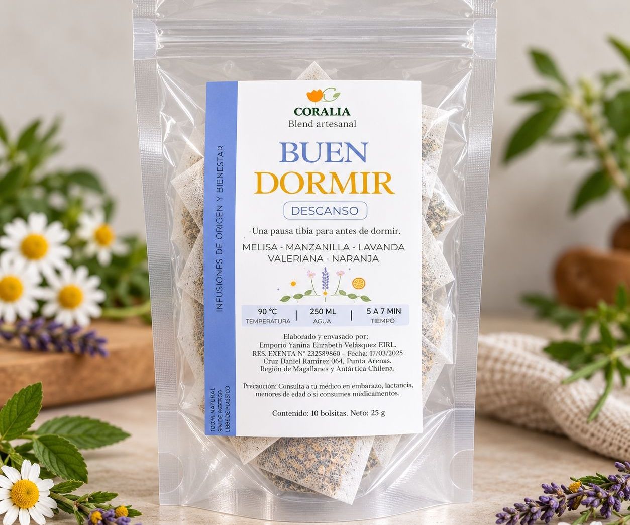 BUEN DESCANSO (sueño reparador) 10 bolsitas re-infucionables