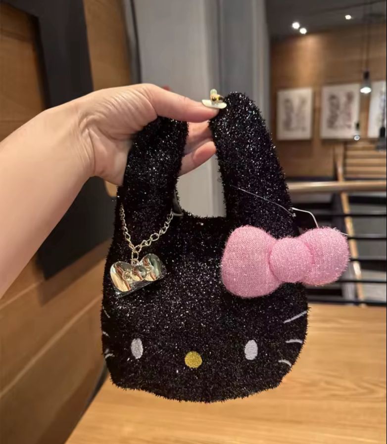 Bolsa Crossbody Hello Kitty Negra