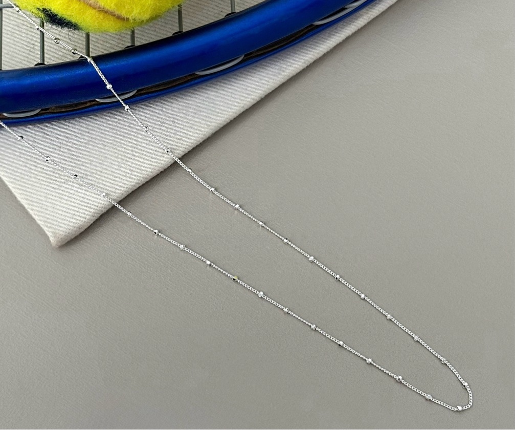 CORRENTE GROUMET FININHA COM BOLAS 1,5MM 60CM