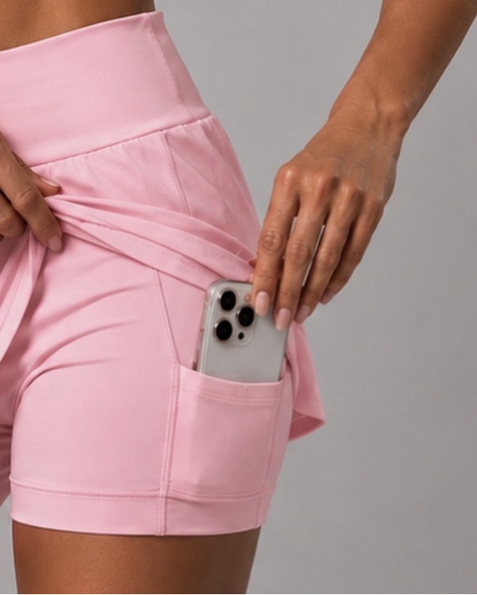 SHORT DUPLO PREMIUM BTZONE FEMININO EM POLIAMIDA + ELASTANO