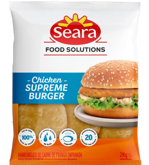 BURGUER CHIKEN EMPANADO SEARA 2 KG