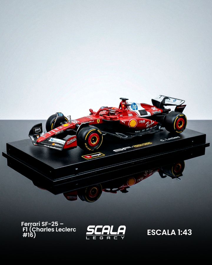 Ferrari SF-25 – F1 (Charles Leclerc #16) ESCALA 1.43