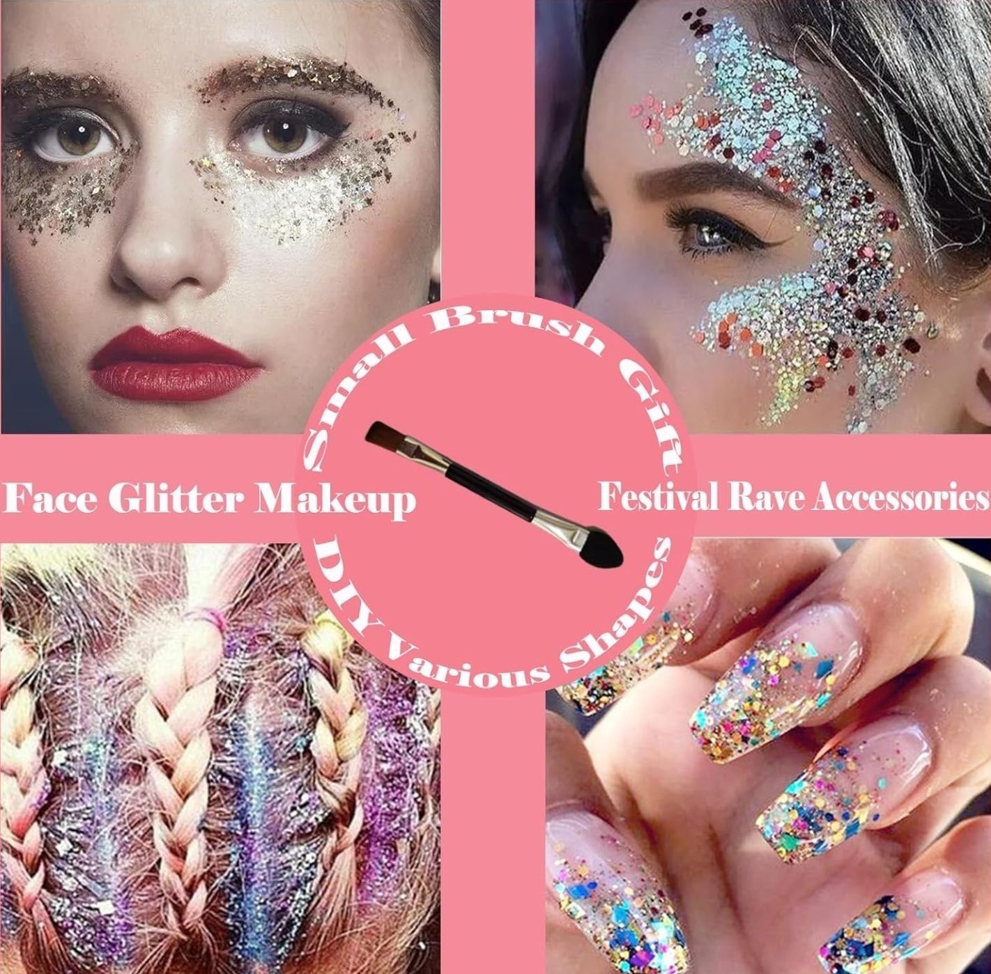 Glitter, Escarcha, Brillo o Gel con Purpurina Corporal y Facial