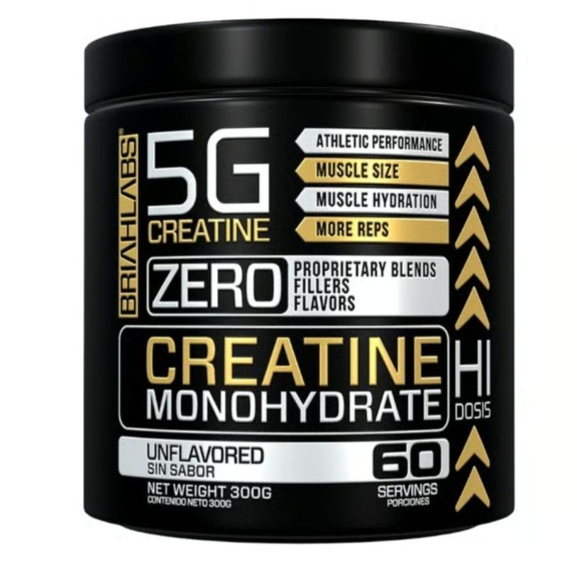 Creatina Monohydrate americana Briahlabs 60 servicios 300 grs