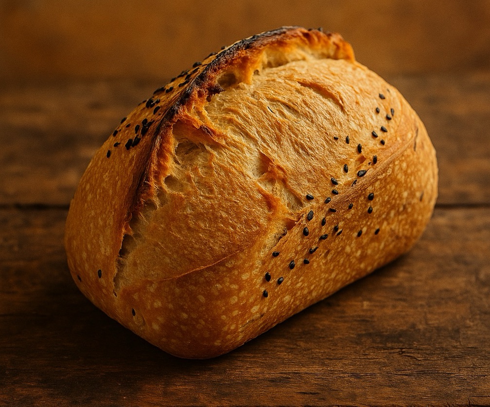 Pan Cheddar & ajonjolí negro