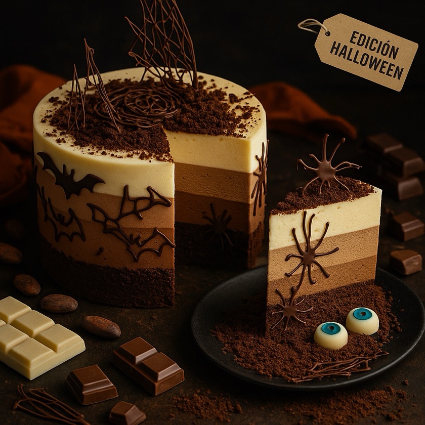 Mousse de tres chocolates (Halloween)