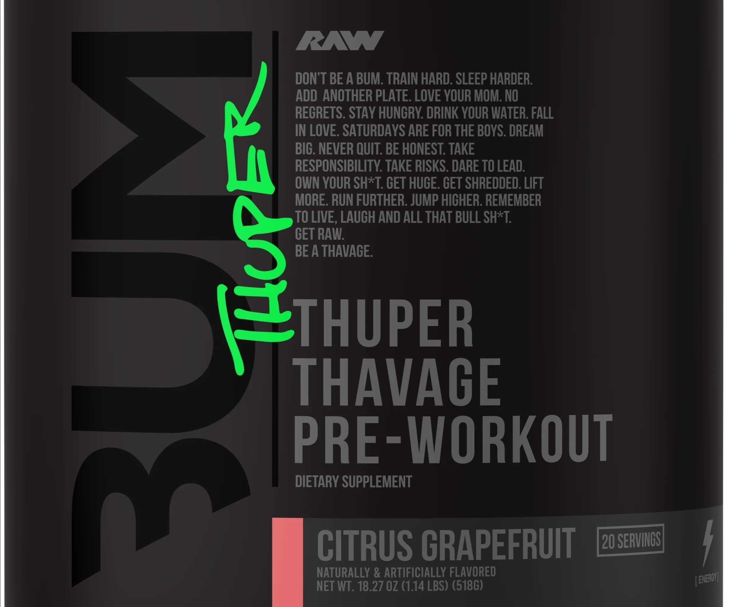 *Oferta* RAW CBUM Thuper Thavage (Citrus Grapefruit)