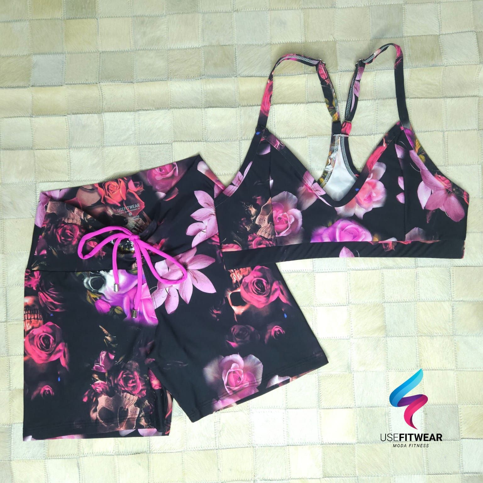 Conjunto Caveira Short Cordão e Top New Verona