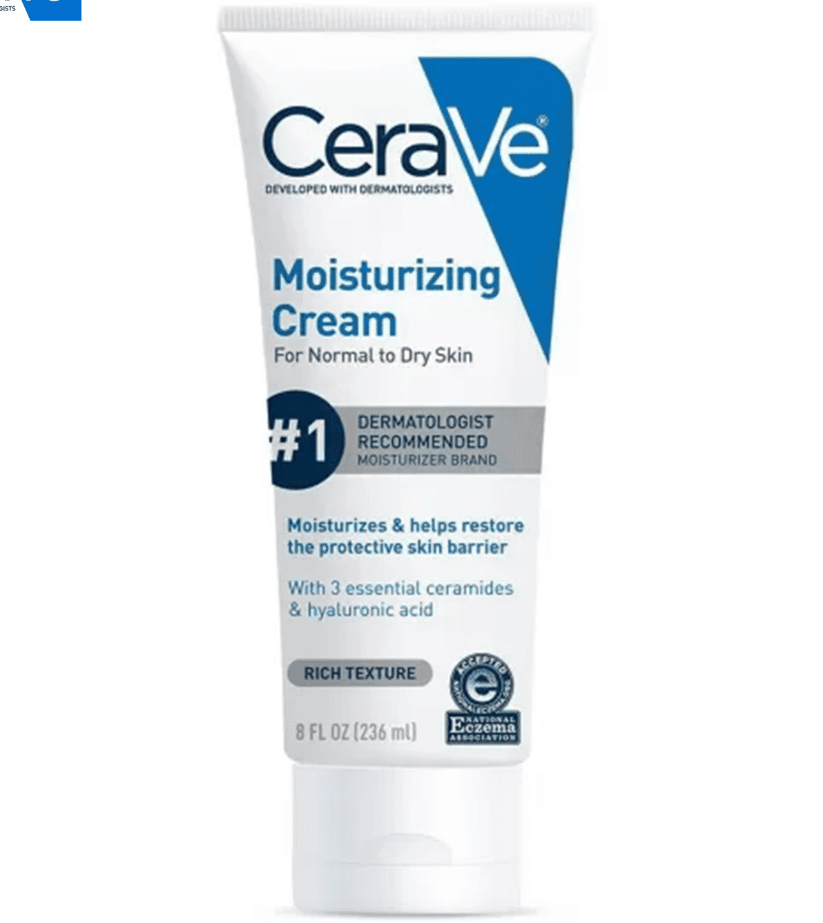 CeraVe Crema hidratante, hidratante facial y corporal, piel normal a seca 8oz (236mL)