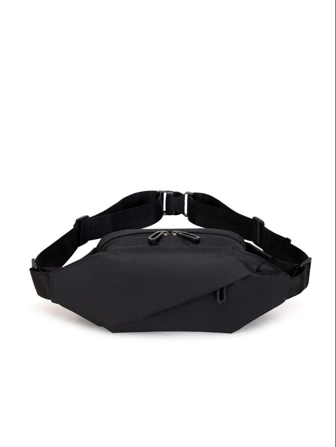 1 Pc Solid Color Male Waist Bag Chest Bag Shoulder Bag, Lightweight Waterproof Crossbody Bag With Adjustable Strap. Suitable For Teens, Summer Casual Outdoor Activities, Athletics, Vacation Travel, Graduation Gifts, Or Birthday Dress Accessories one-size / Black"