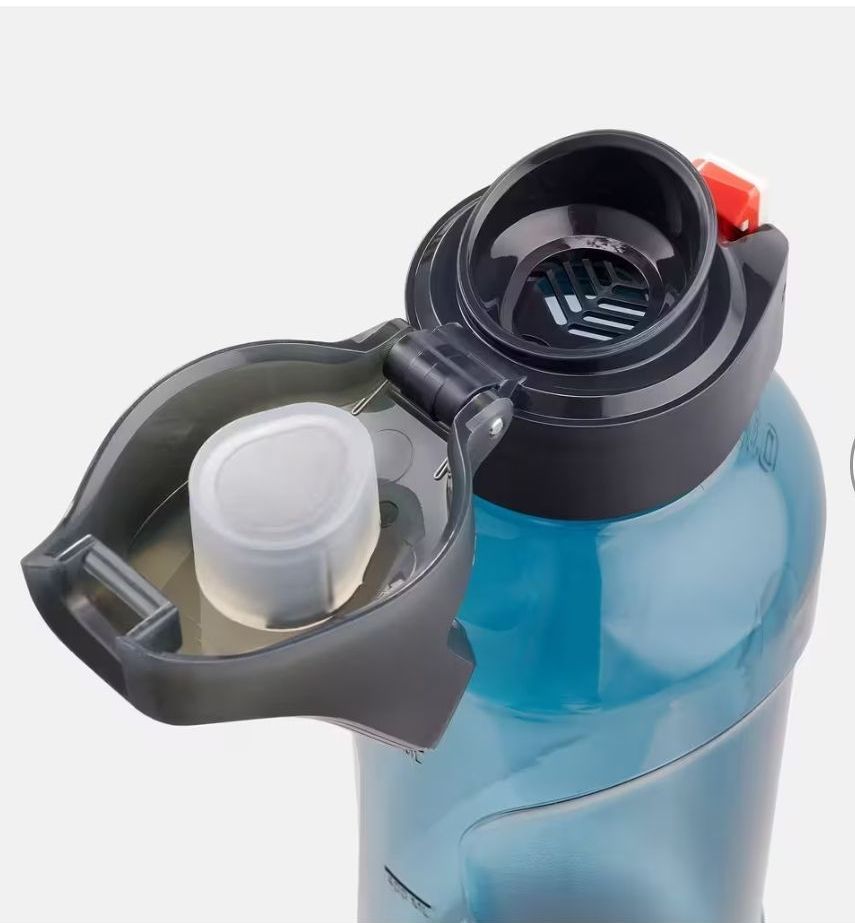 BOTELLA ECOZEN® 0,8L CON TAPA DE APERTURA RÁPIDA PARA SENDERISMO AZUL