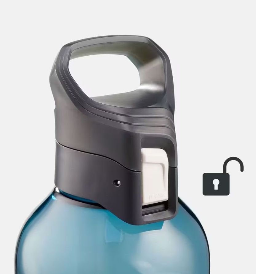 BOTELLA ECOZEN® 0,8L CON TAPA DE APERTURA RÁPIDA PARA SENDERISMO AZUL