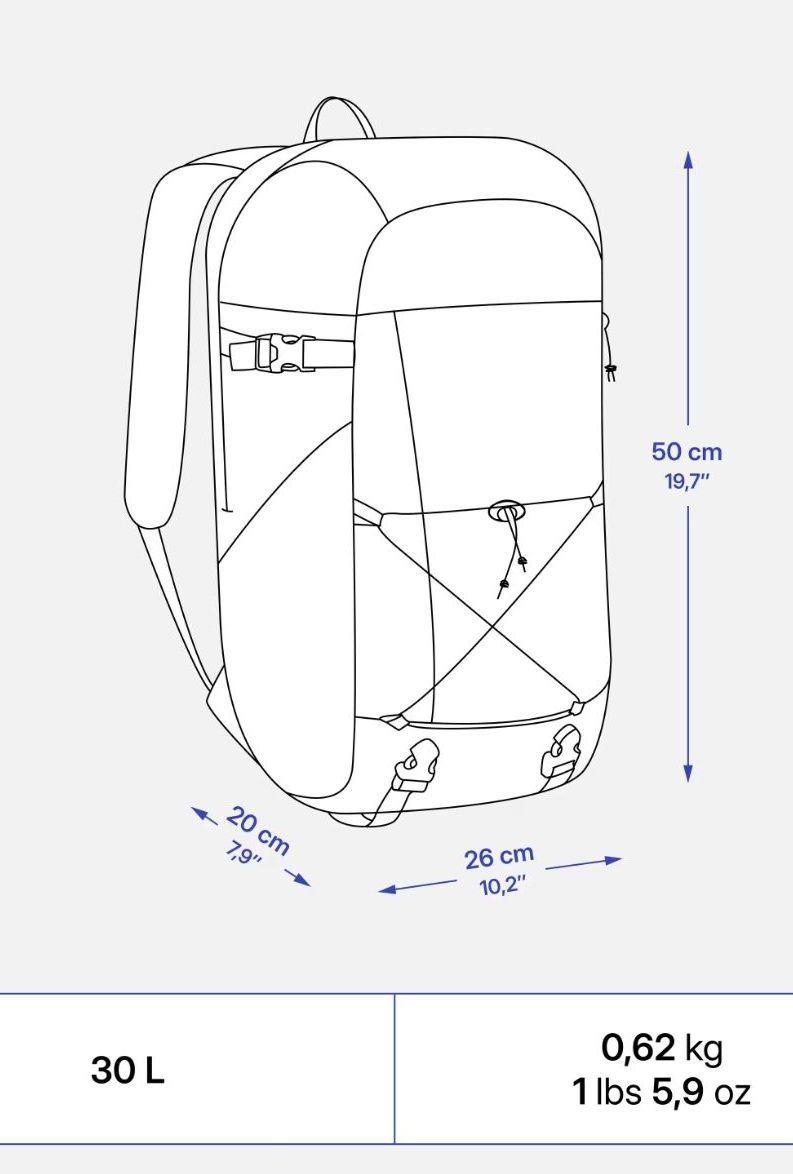 Mochila de senderismo 30 litros Quechua