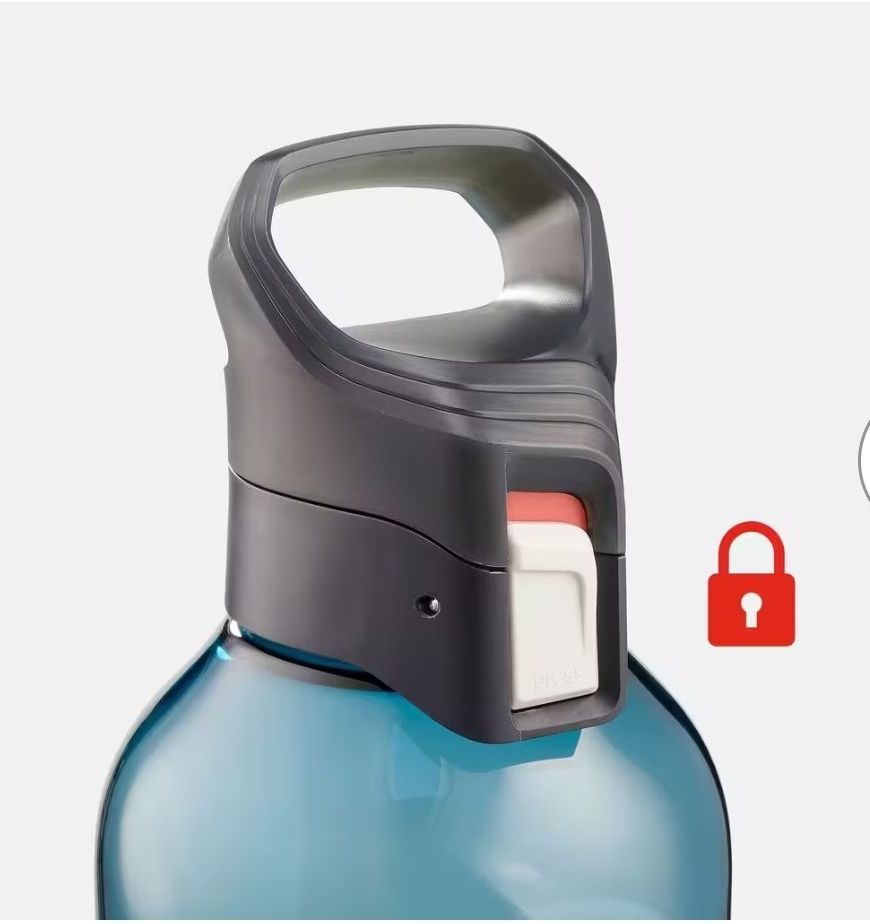 BOTELLA ECOZEN® 0,8L CON TAPA DE APERTURA RÁPIDA PARA SENDERISMO AZUL