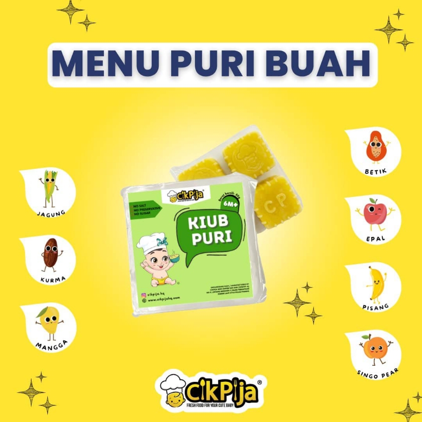 (6m+) Fruits Puree (ws utk list ready stock)